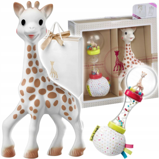 Hryzátko Sophie la girafe, plastové, odtiene hnedej a béžovej